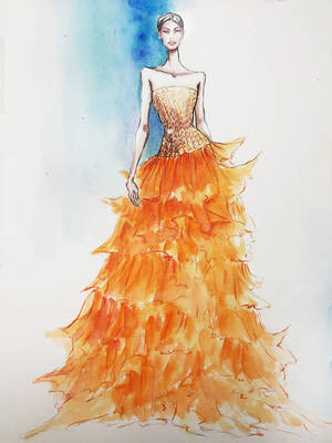 4月總結來了!服裝設計水彩畫手稿!