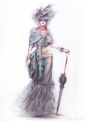 時裝繪畫 服裝設計 手繪 插畫師@丁香&ndash;NINA